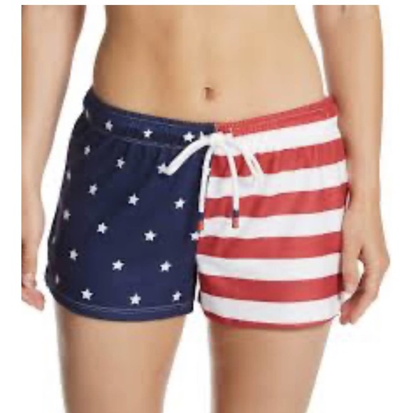 NWT P.J. Salvage Loungewear Pajama Shorts Rad White & Blue Short Plus Size 3X - Picture 1 of 8